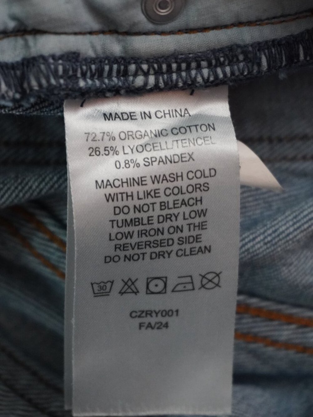 Quince Comfort Stretch High Rise Cropped Wide Leg Jeans Stormy Blue Sz 27x25 - Picture 4 of 16